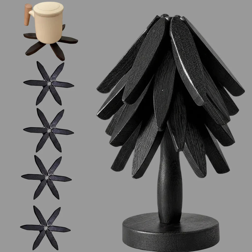 Trivet Foldable Wood Heat-Resistant