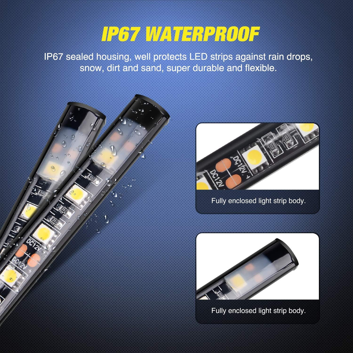 Truck Bed LED Strip Sealed Peel-And-Stick 60 Inch