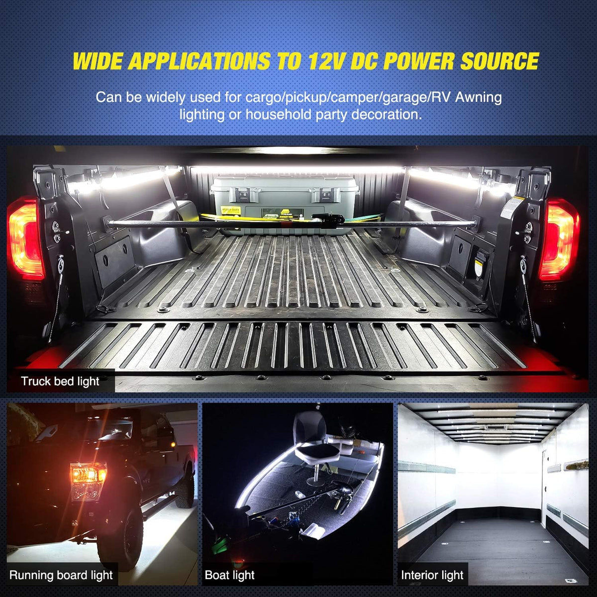 Truck Bed LED Strip Sealed Peel-And-Stick 60 Inch