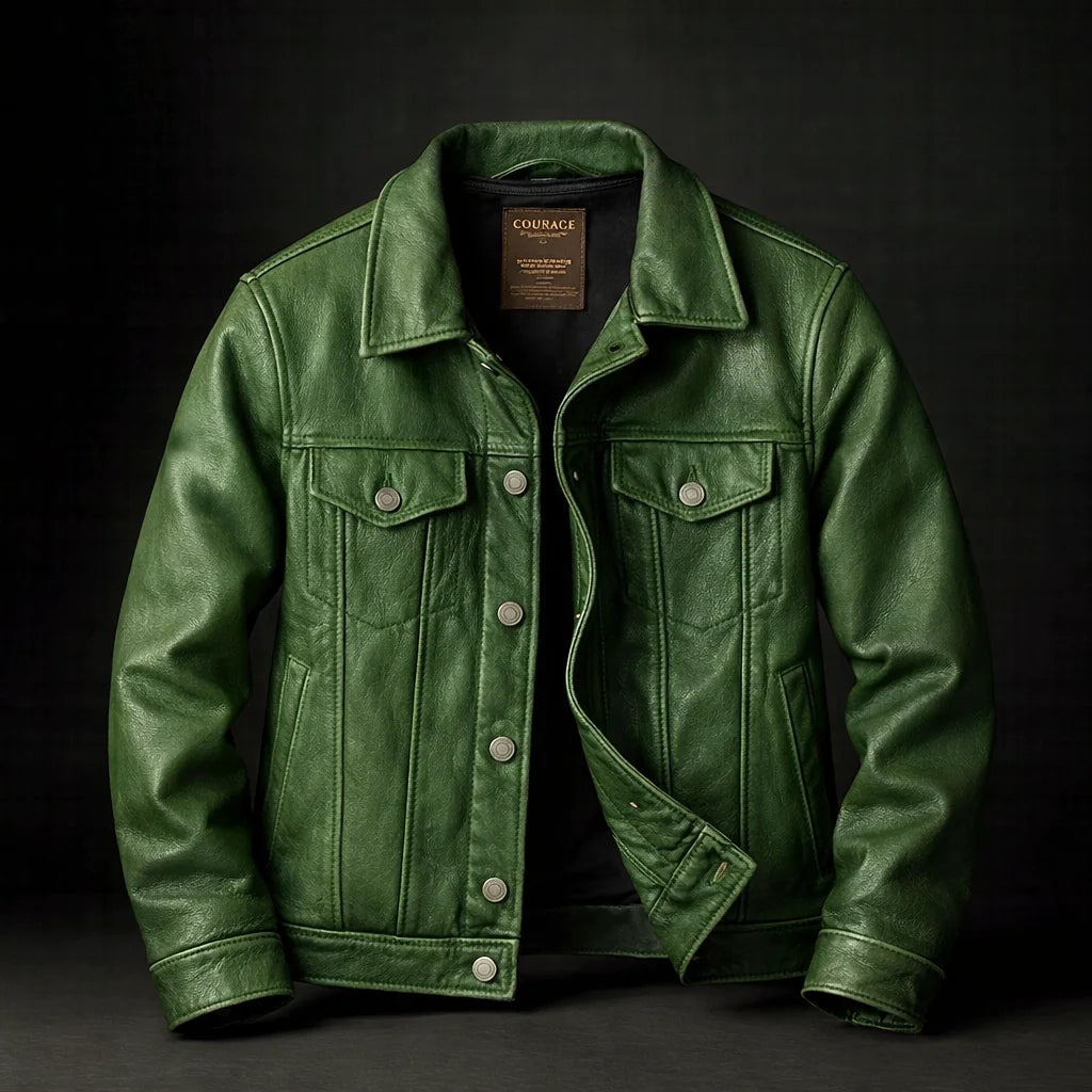 Trucker Jacket Vintage-Inspired Four Pockets Snap-Button Closure