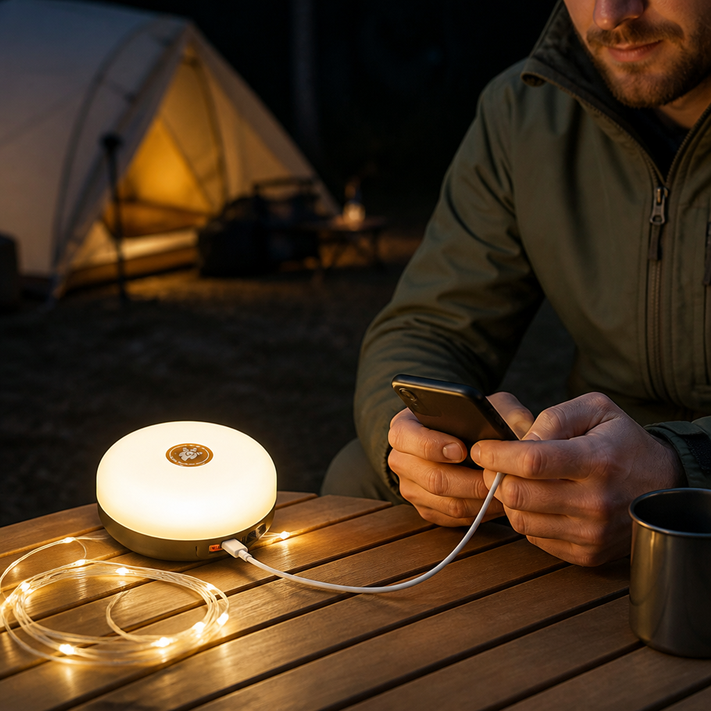 USB-C Rechargeable Power Bank Lantern & Flashlight