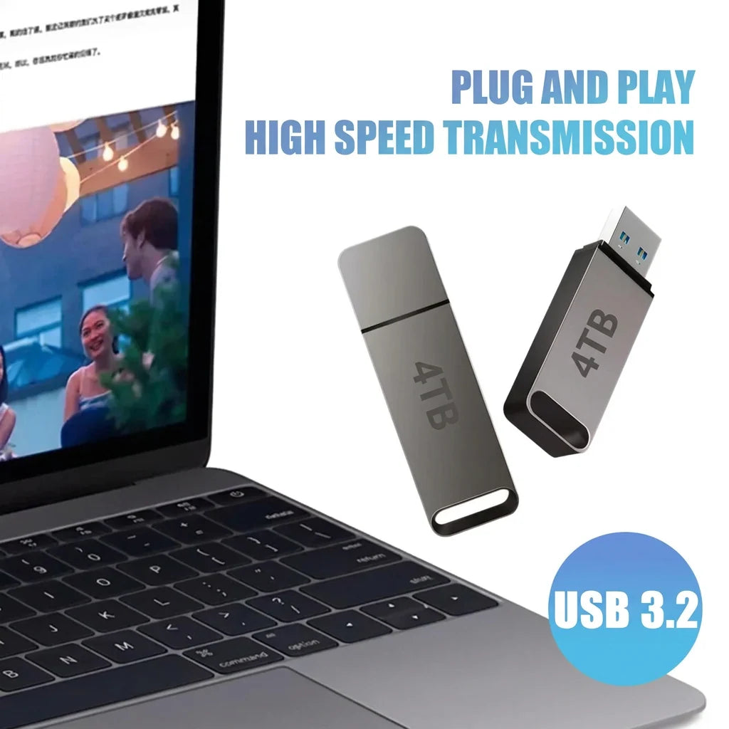 USB Flash Drive Waterproof Shockproof 4TB Storage