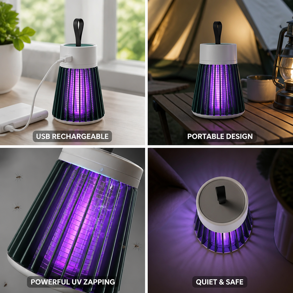 USB Rechargeable Portable UV Mosquito Lamp