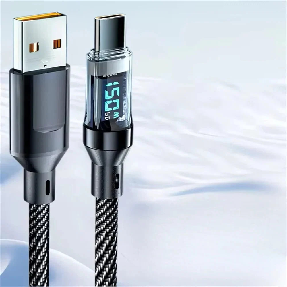 USB Type-C Cable 120W Fast Charging & Power Display