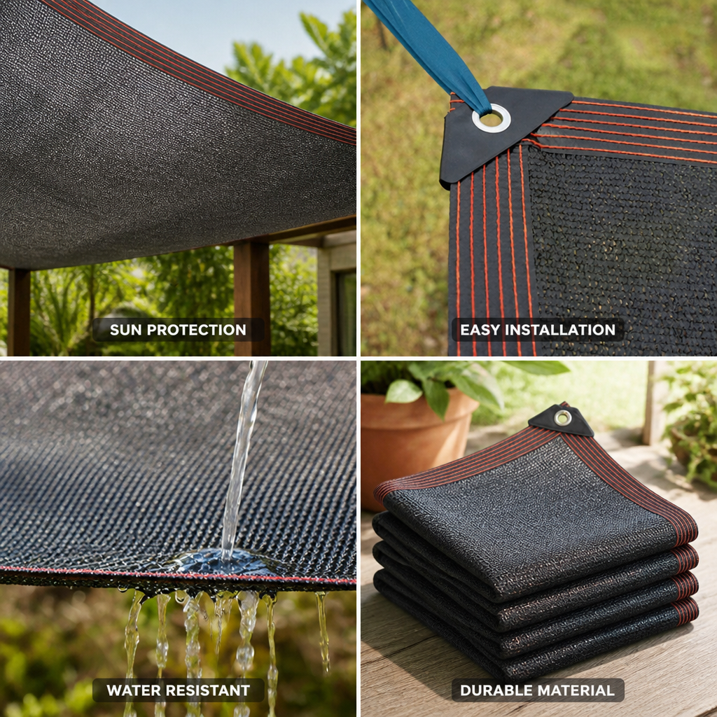 UV-Resistant Breathable Shade Net (Reinforced Edges & Metal Eyelets)