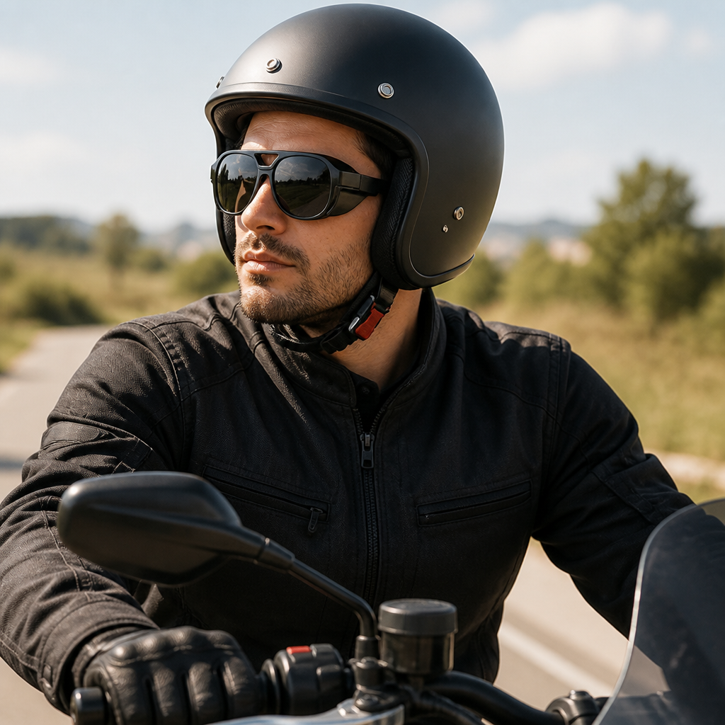 UV400 Wraparound Motorcycle Goggles (Helmet-Compatible)