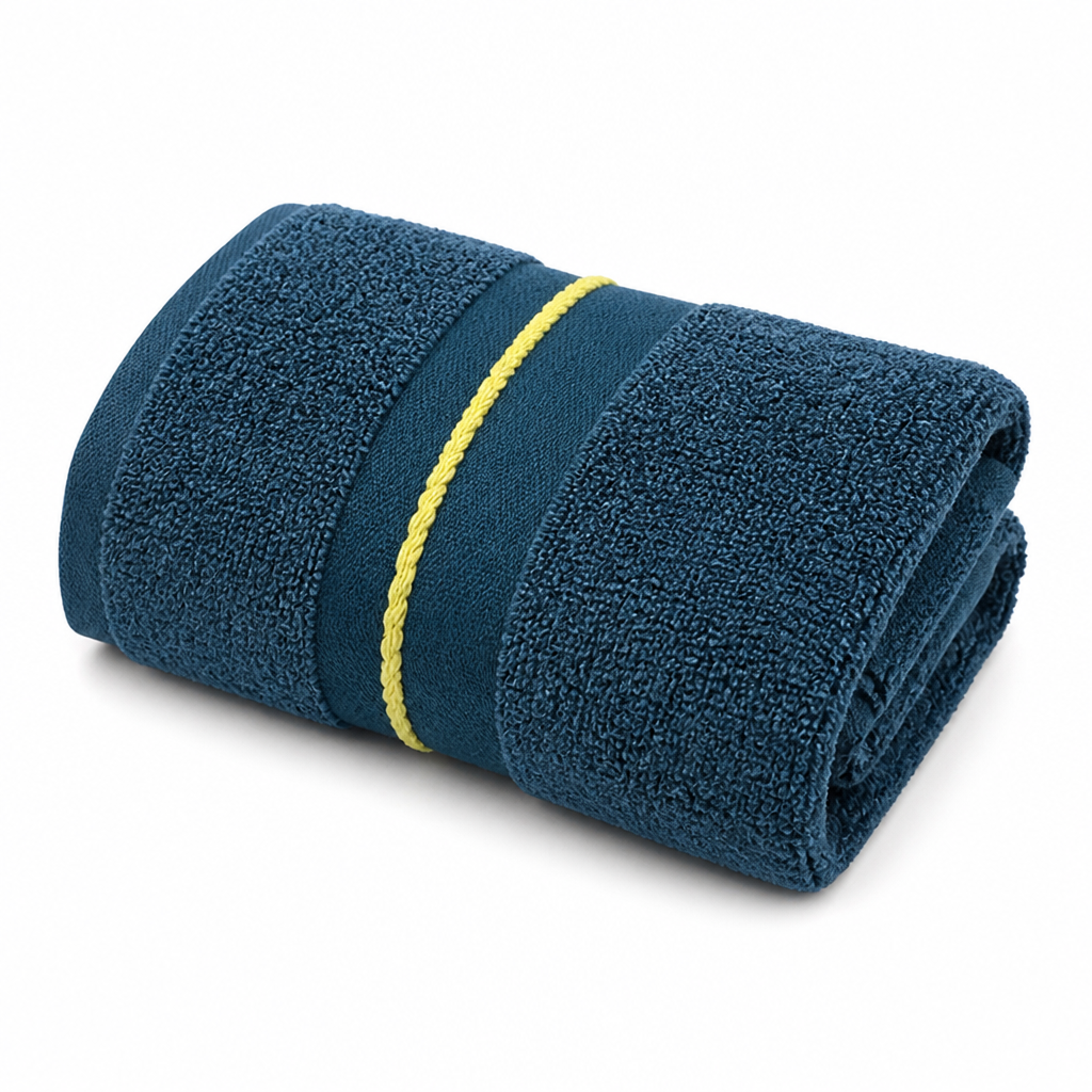 Ultra-Absorbent Cotton Terry Jacquard Bath Towel