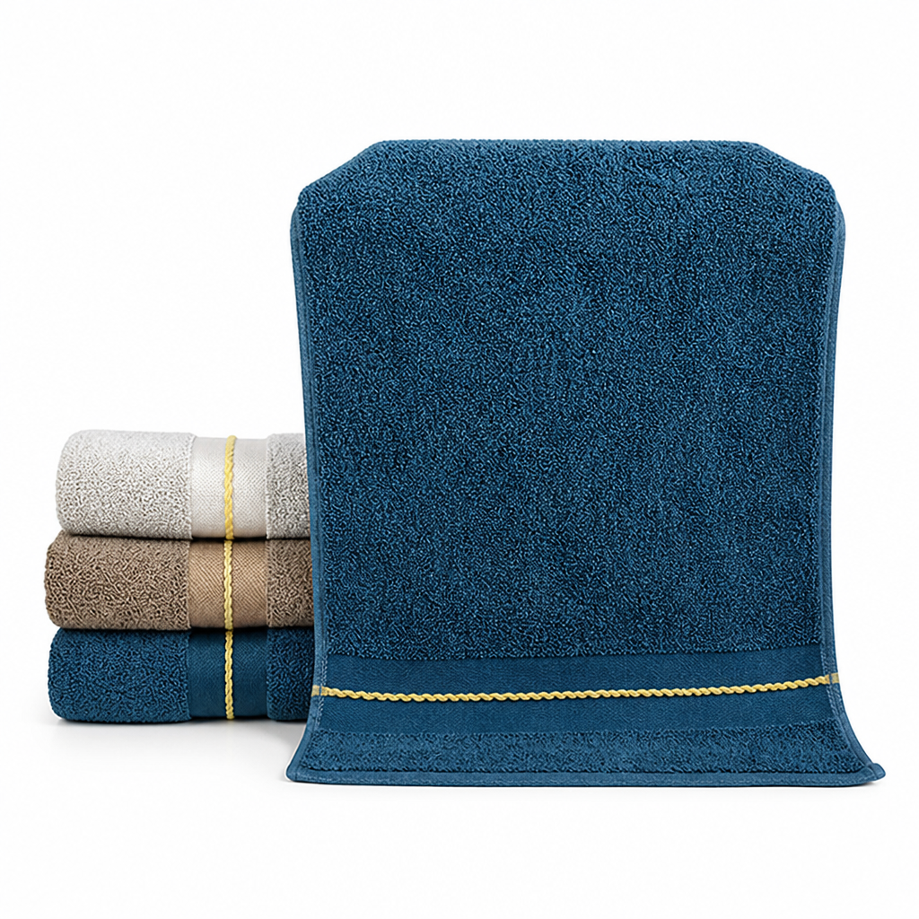 Ultra-Absorbent Cotton Terry Jacquard Bath Towel