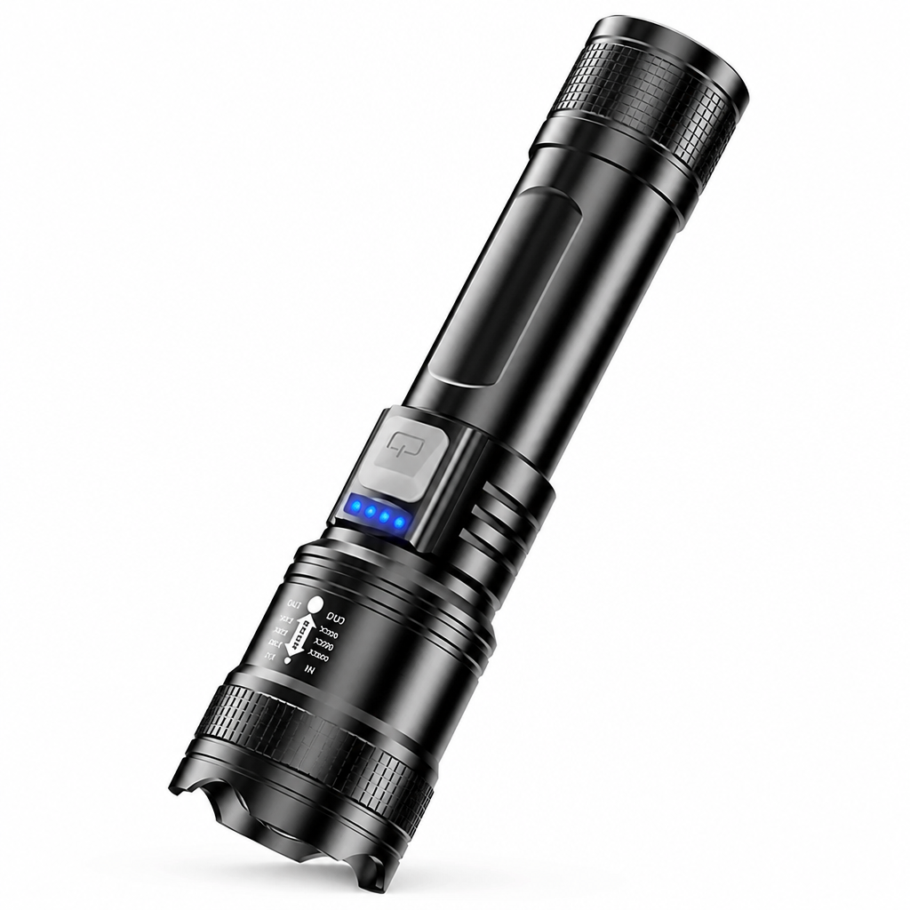 Ultra-Bright USB-Rechargeable Zoom Flashlight