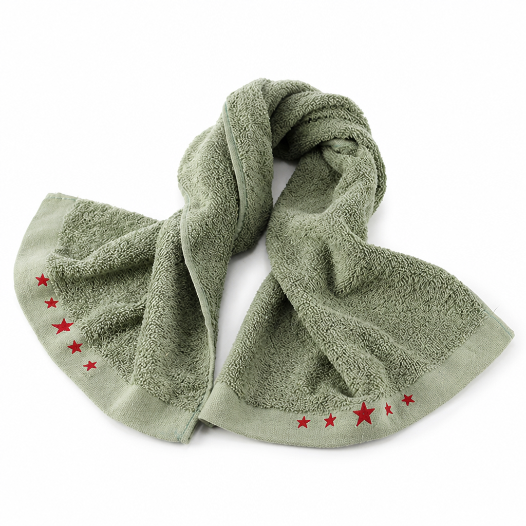 Ultra-Soft Cotton Star-Border Care Towel