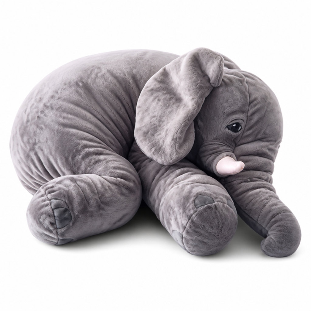 Ultra-Soft Plush Elephant Cuddle Pillow (Two Sizes)