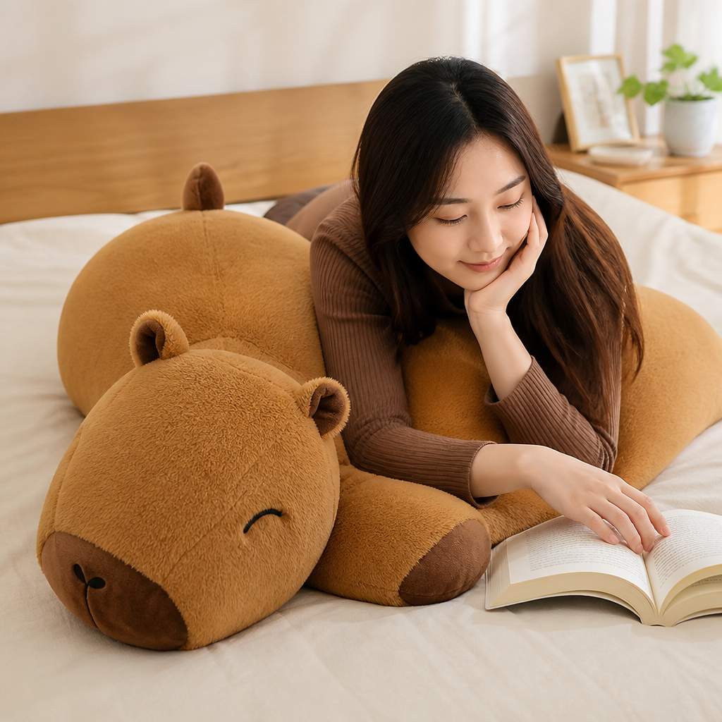 Ultra-Soft Supportive Capybara Plush Pillow (3 Sizes)