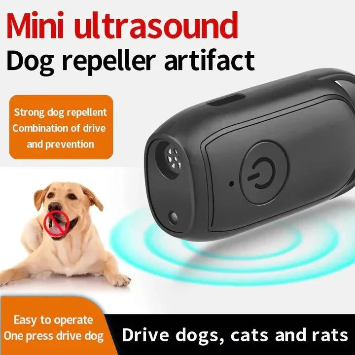Ultrasonic Dog Repeller Pocket-Sized Single-Button 10-Yard Range