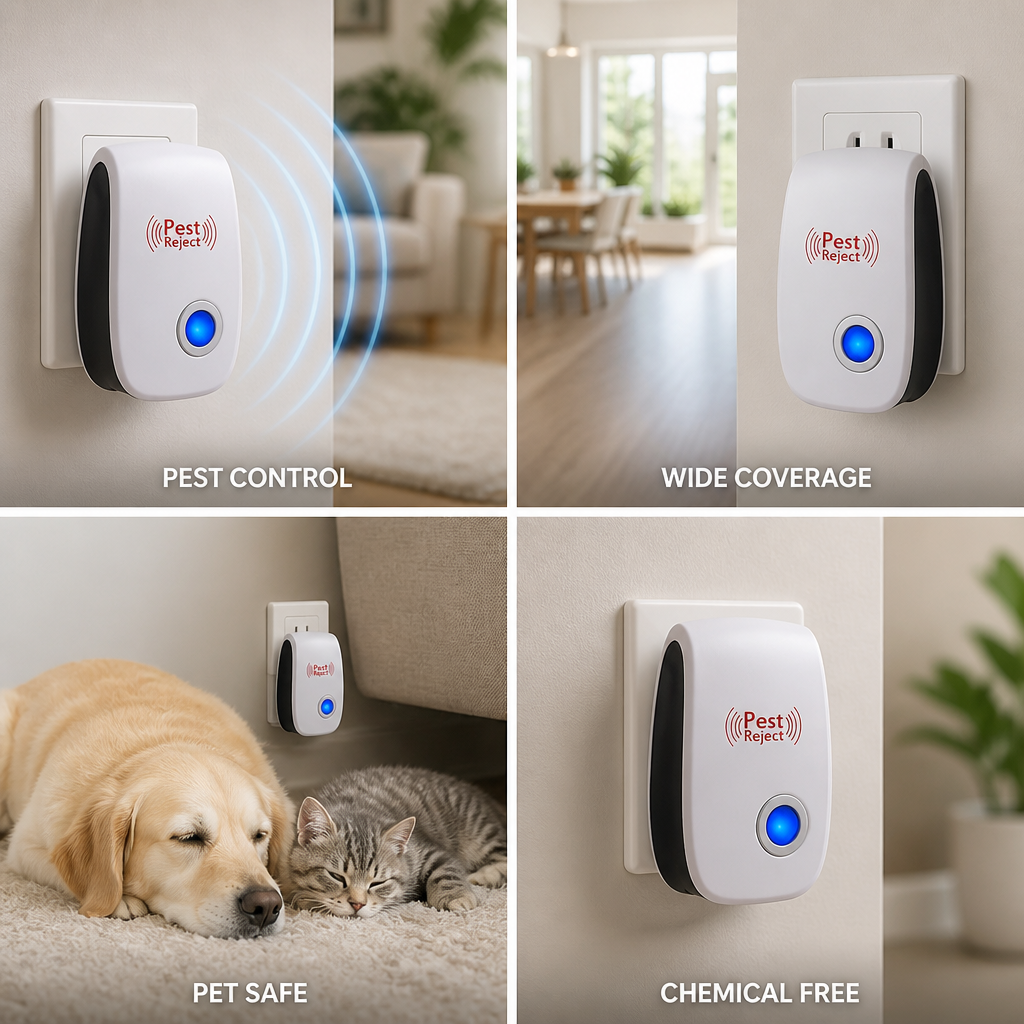 Ultrasonic Plug-In Pest Repeller (Pet-Safe, 17,222 Sq Ft Coverage)