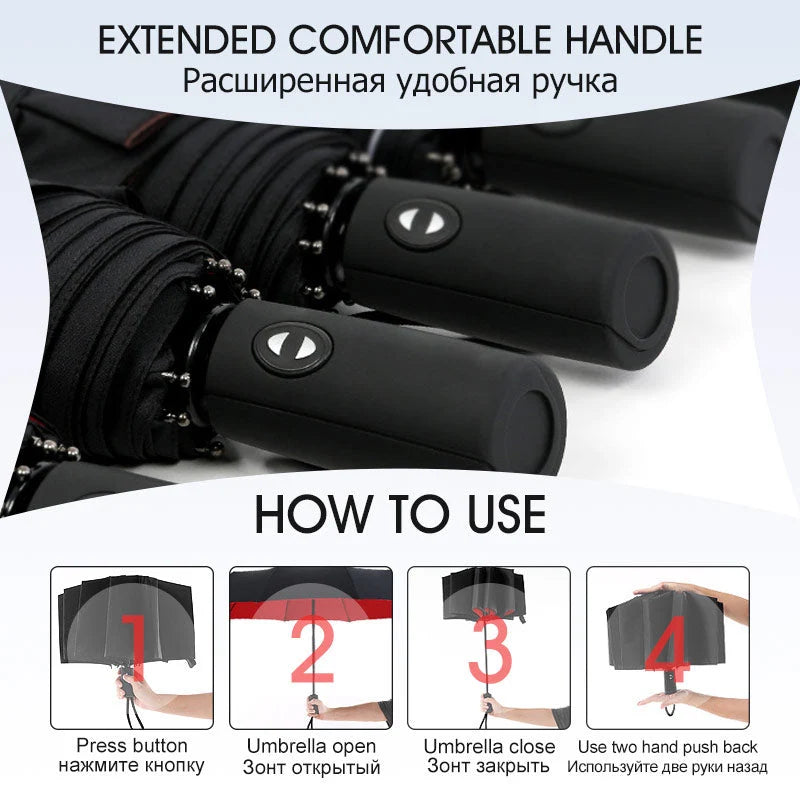Umbrella Reverse-Folding Automatic Opening Wind-Resistant & UV-Protective