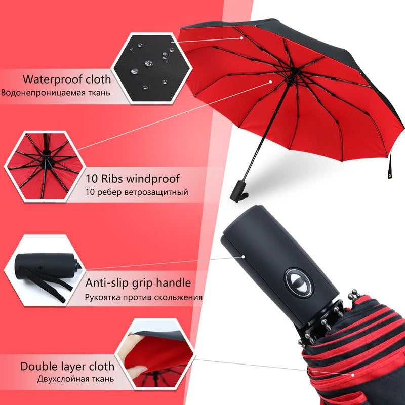 Umbrella Reverse-Folding Automatic Opening Wind-Resistant & UV-Protective