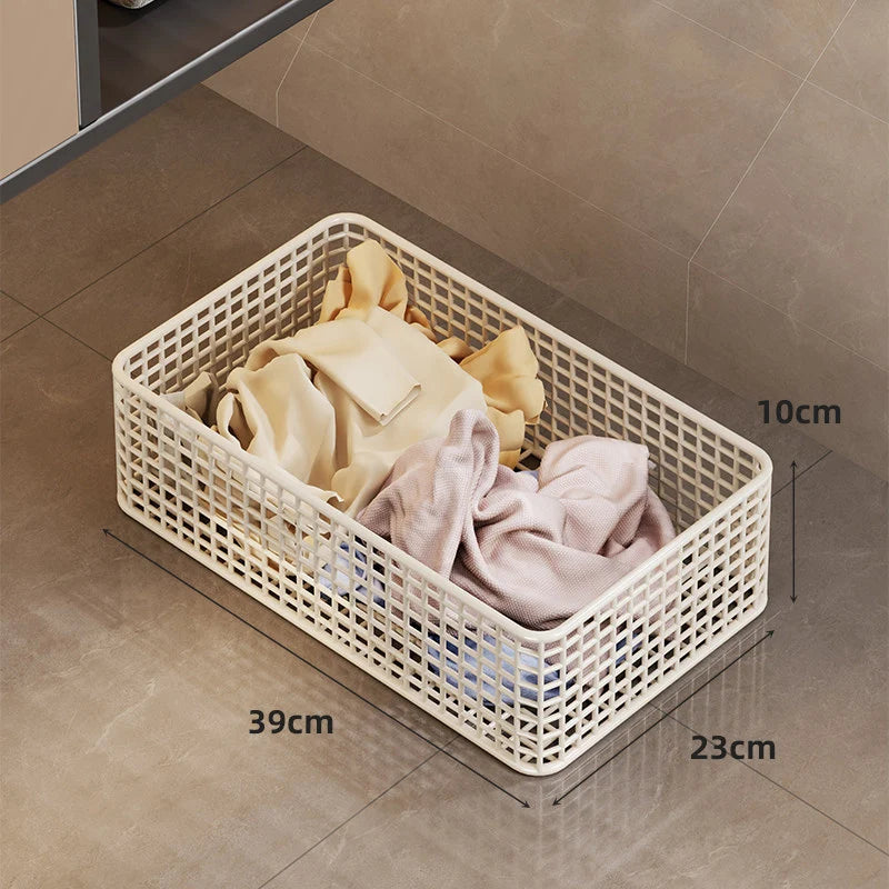 Under-Bed Storage Basket Ventilated Metal Mesh Locking Casters