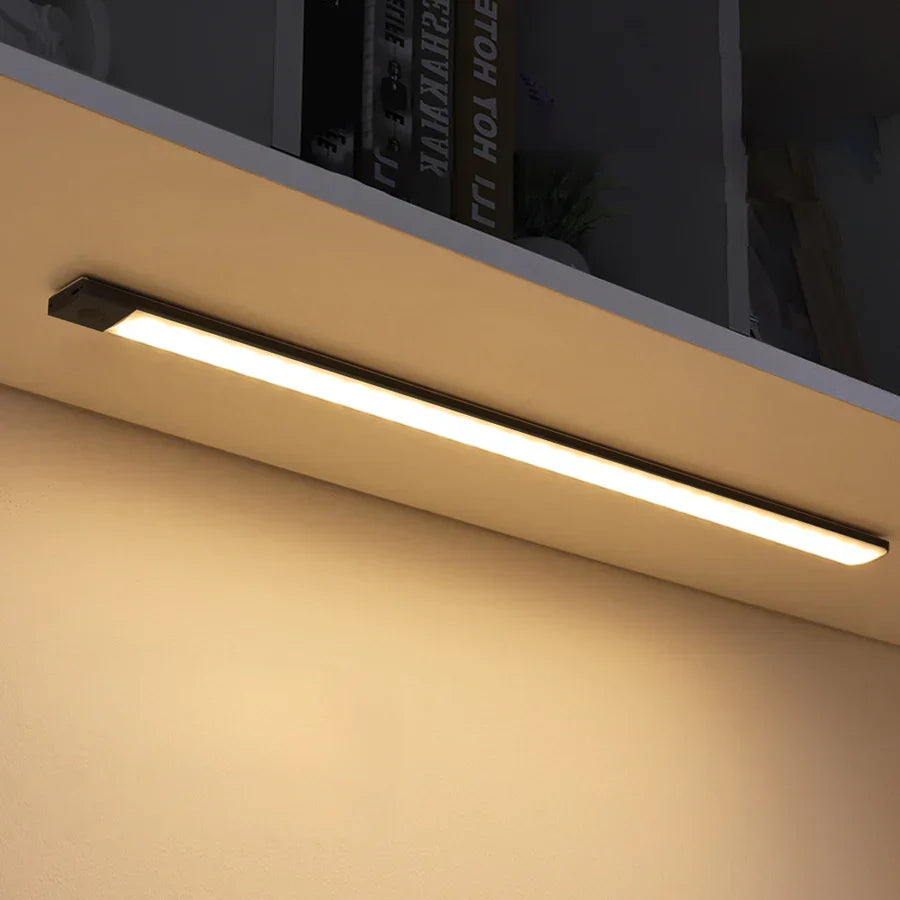 Under-Cabinet Motion Sensor Light Ultra-Slim Magnetic USB-C Rechargeable