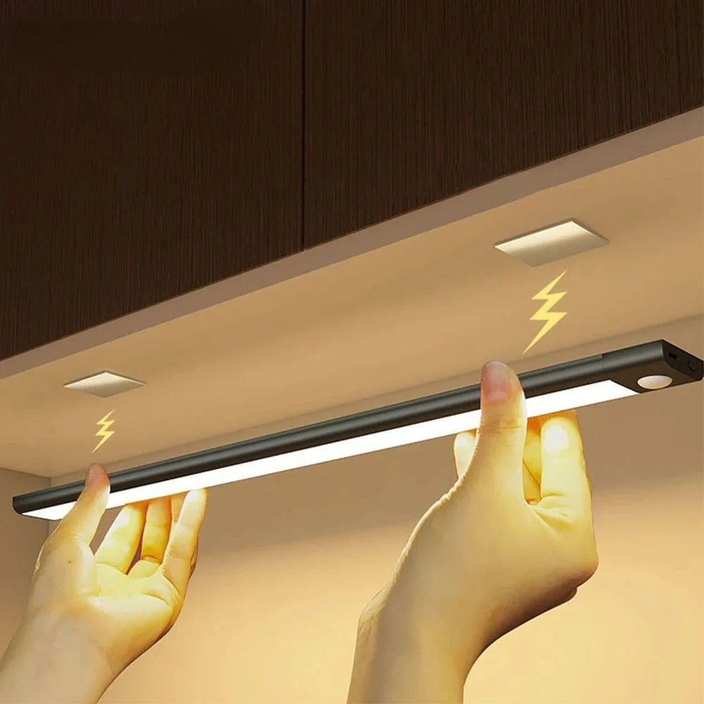 Under-Cabinet Motion Sensor Light Ultra-Slim Magnetic USB-C Rechargeable