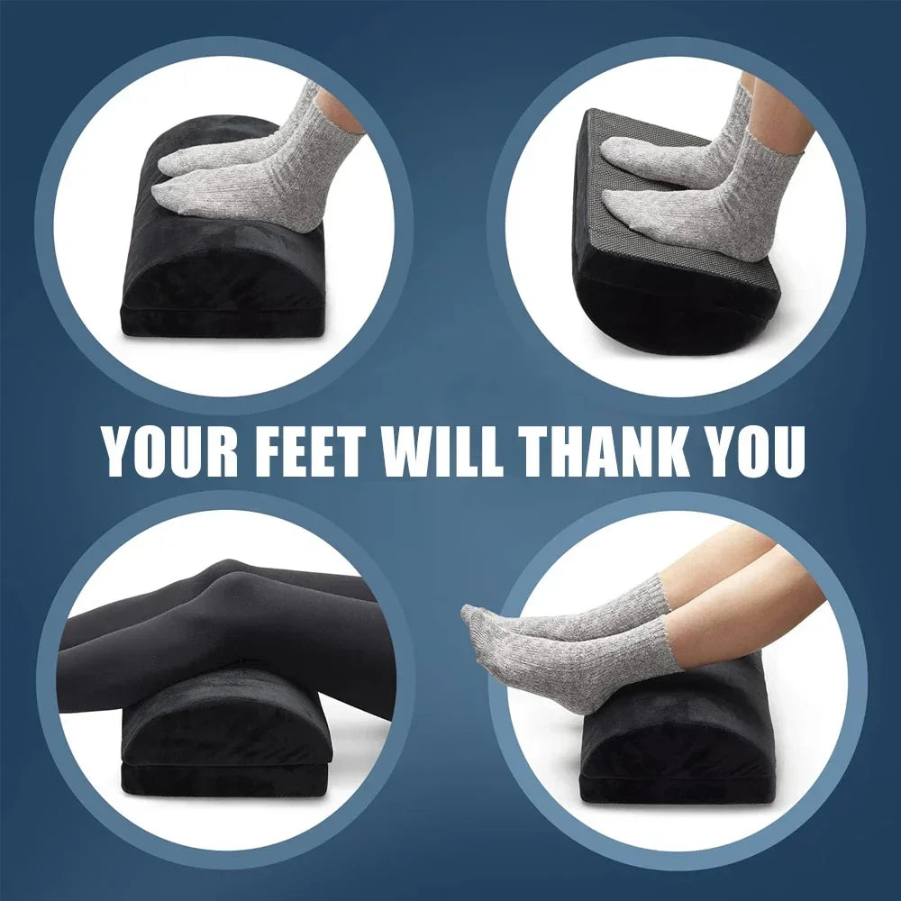 Under Desk Foot Rest Memory Foam Adjustable Height