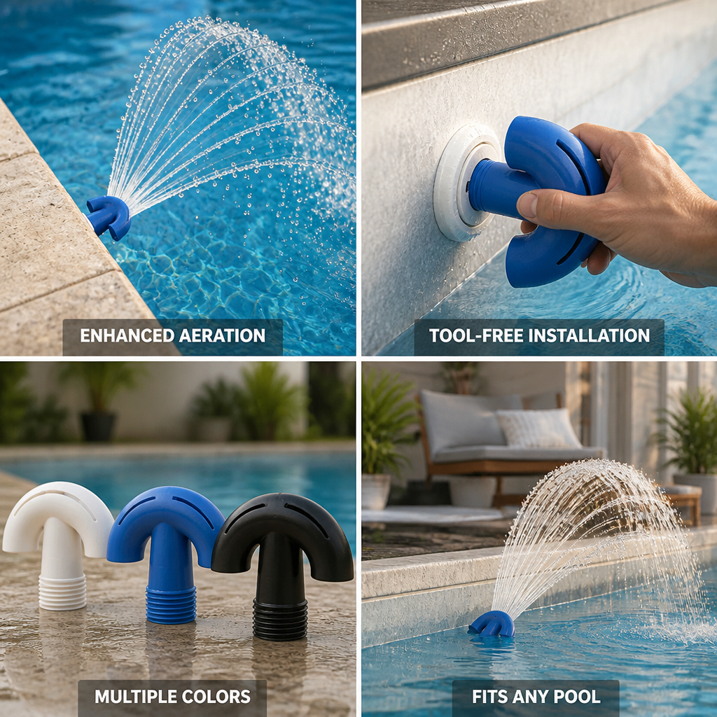 Universal Aerating Pool Fountain (Above-Ground & Inground)