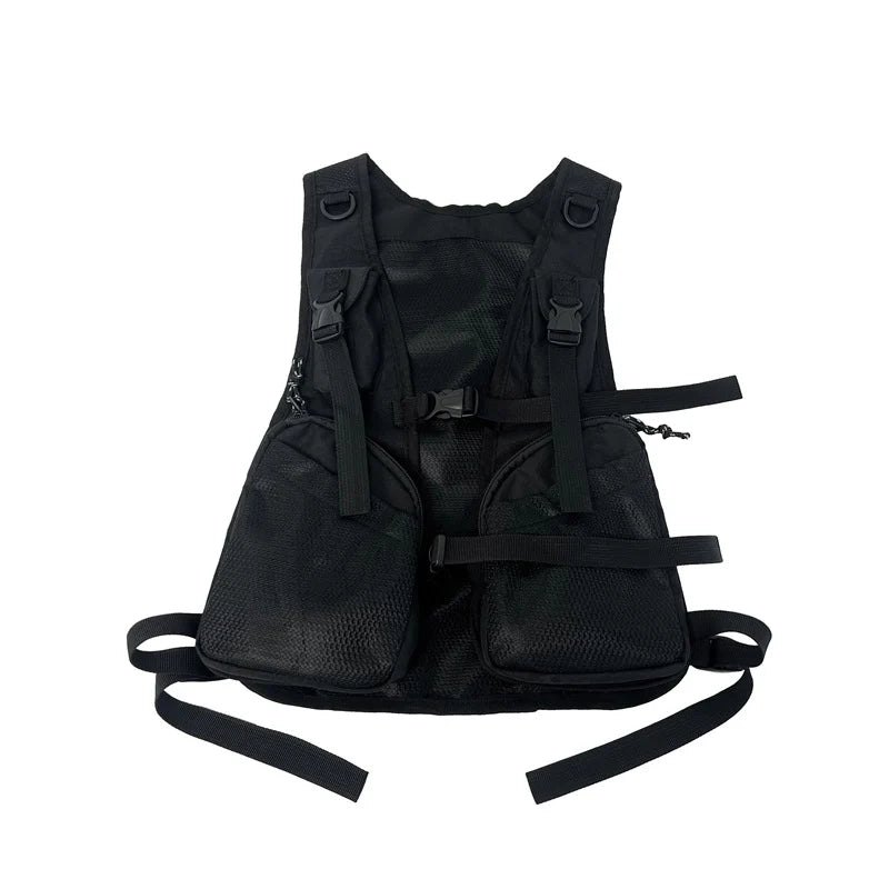 Utility Vest Multiple Pockets Breathable Mesh Adjustable Straps