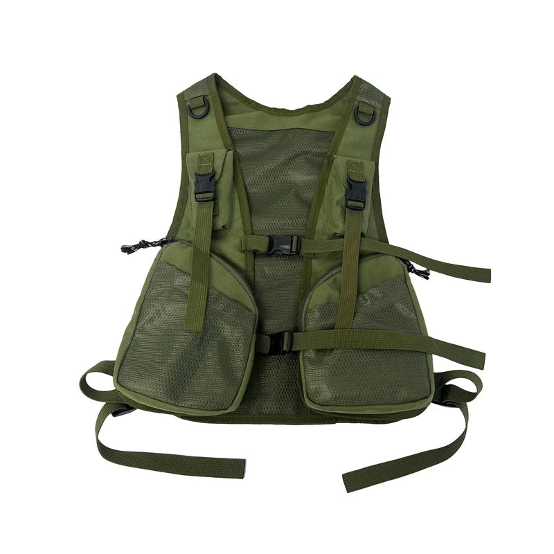 Utility Vest Multiple Pockets Breathable Mesh Adjustable Straps