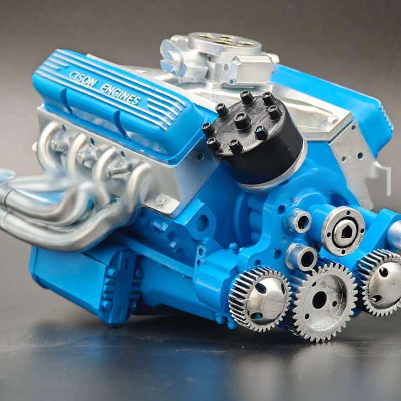 V8 Engine Model Kit Realistic Photo Assembly Guide