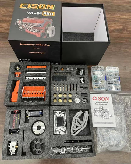 V8 Engine Model Kit Realistic Photo Assembly Guide