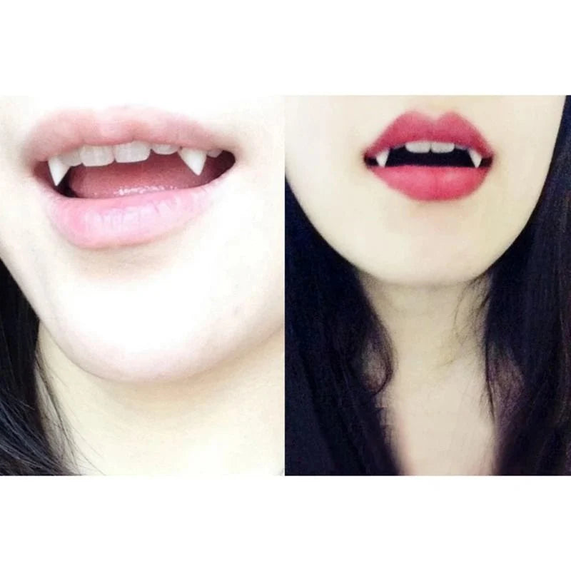 Vampire Fangs Lightweight Plastic Pointed Costume Teeth Four Sizes