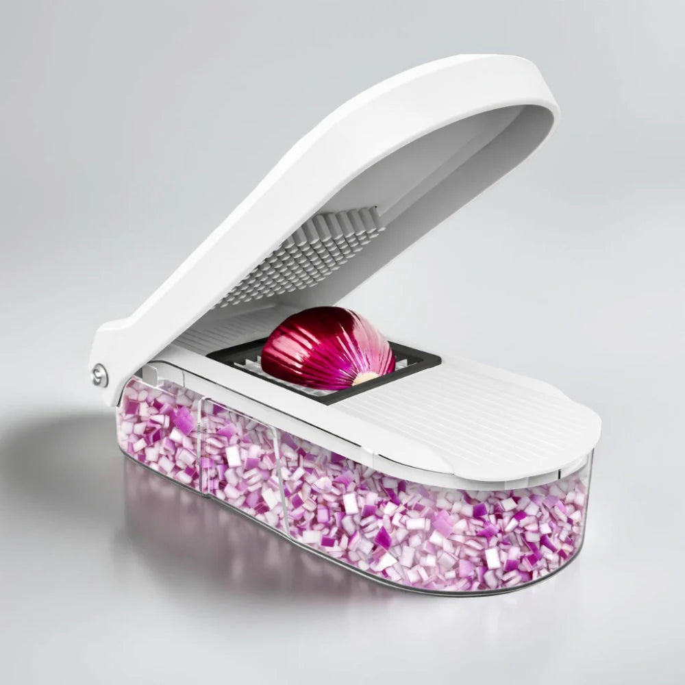 Vegetable Chopper 7-in-1 Interchangeable Blades & Catching Container