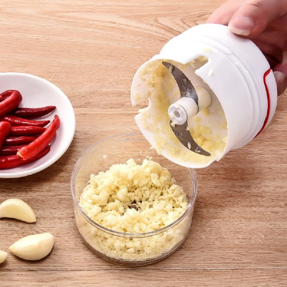 Vegetable Chopper Pull-Cord Stainless Steel Blade