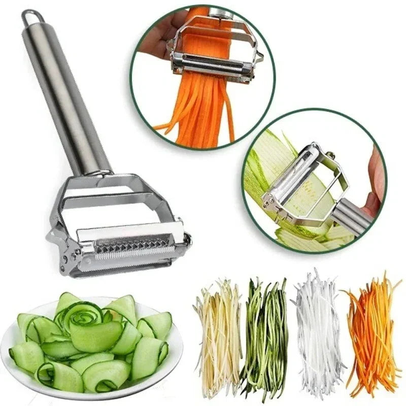 Vegetable Peeler Dual Blade Julienne Stainless Steel Dishwasher-Safe