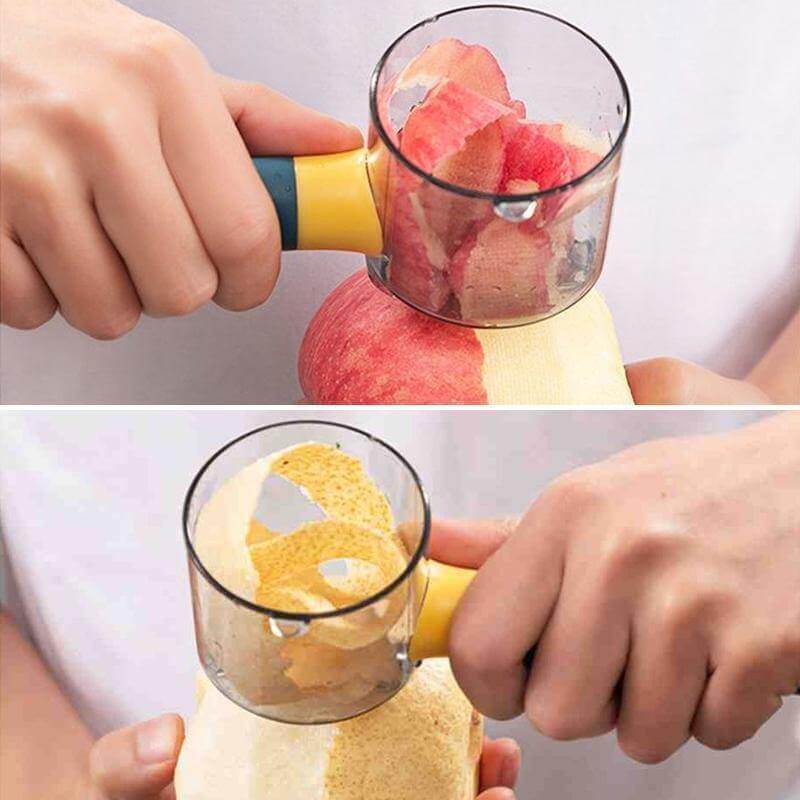 Vegetable Peeler Stainless Steel Blade Built-In Peel Storage Dishwasher-Safe