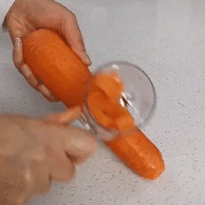 Vegetable Peeler Stainless Steel Blade Built-In Peel Storage Dishwasher-Safe