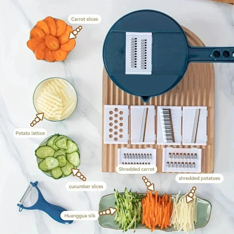Vegetable Slicer 9-In-1 Stainless Steel Blades