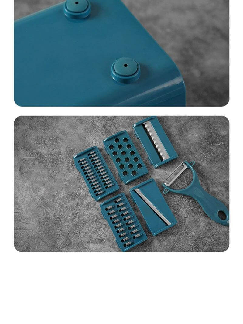 Vegetable Slicer Stainless Steel 4 Blades Detachable Container