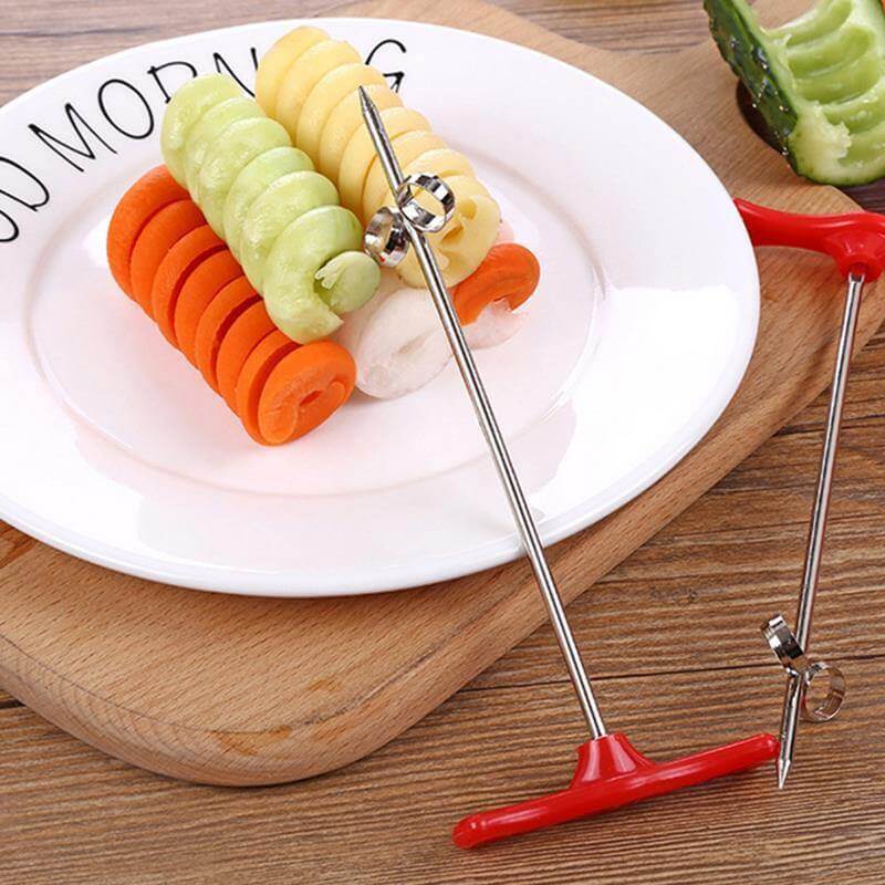 Vegetable Spiralizer Stainless Steel Manual Rotating Cutter