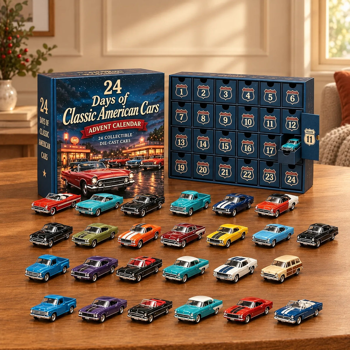 Vehicle Advent Calendar Die-Cast 24 Miniature Models