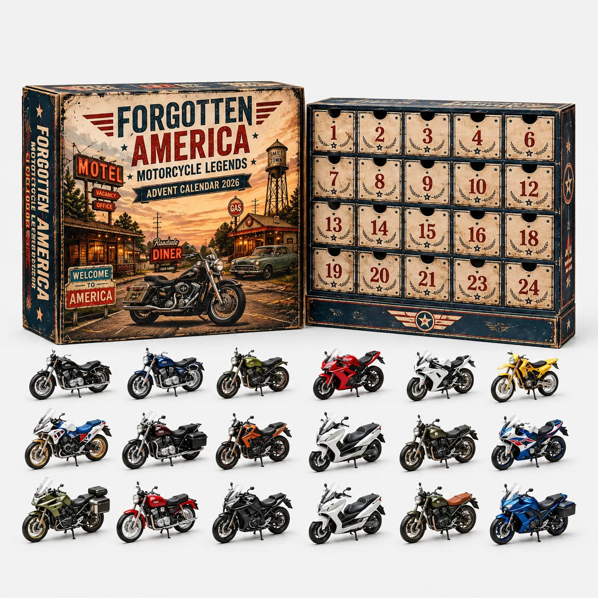 Vehicle Advent Calendar Die-Cast 24 Miniature Models