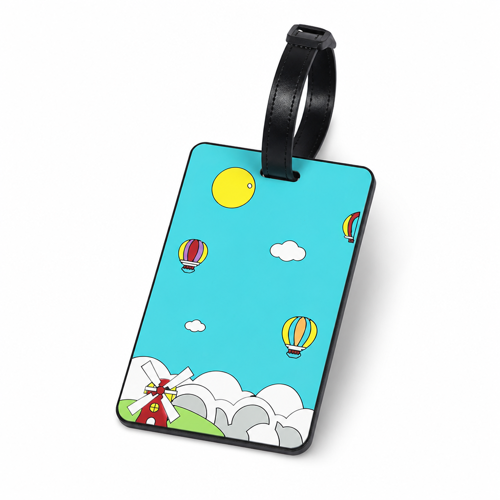 Vibrant Durable Luggage Tag (Secure Strap & Transparent ID Window)