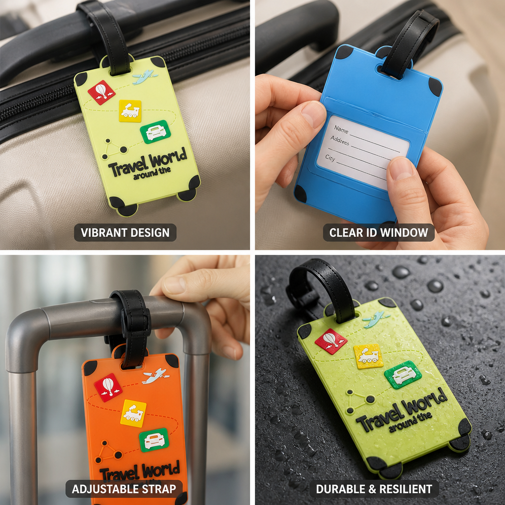 Vibrant Print Clear ID Window Luggage Tag