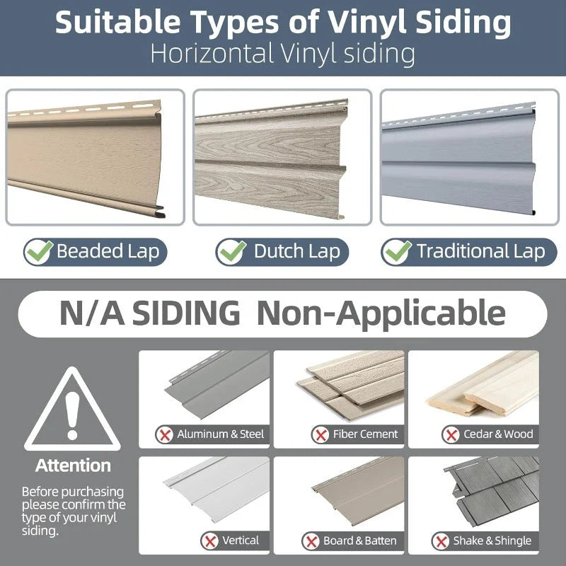 Vinyl Siding Hooks Stainless Steel No-Drill 18 lb Capacity