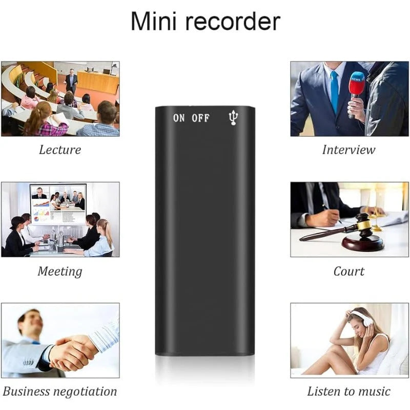 Voice Recorder Pocket-Sized PCM Audio 48-Hour Battery Life