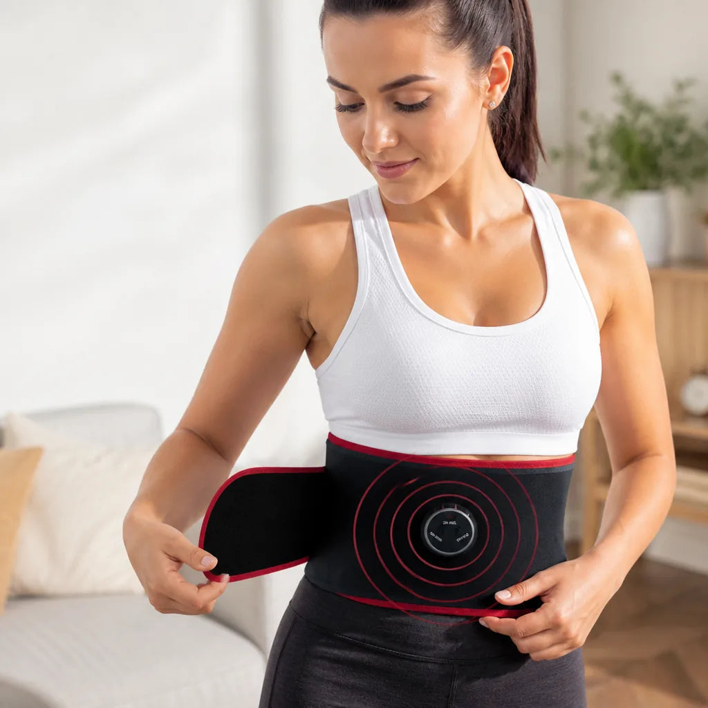 Waist Slimming Belt Heating & EMS Vibration Breathable Fabric