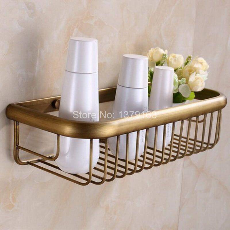 Wall Basket Copper Storage for Kitchen & Bathroom