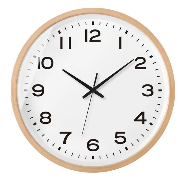 Wall Clock Bamboo & Solid Wood Silent Movement