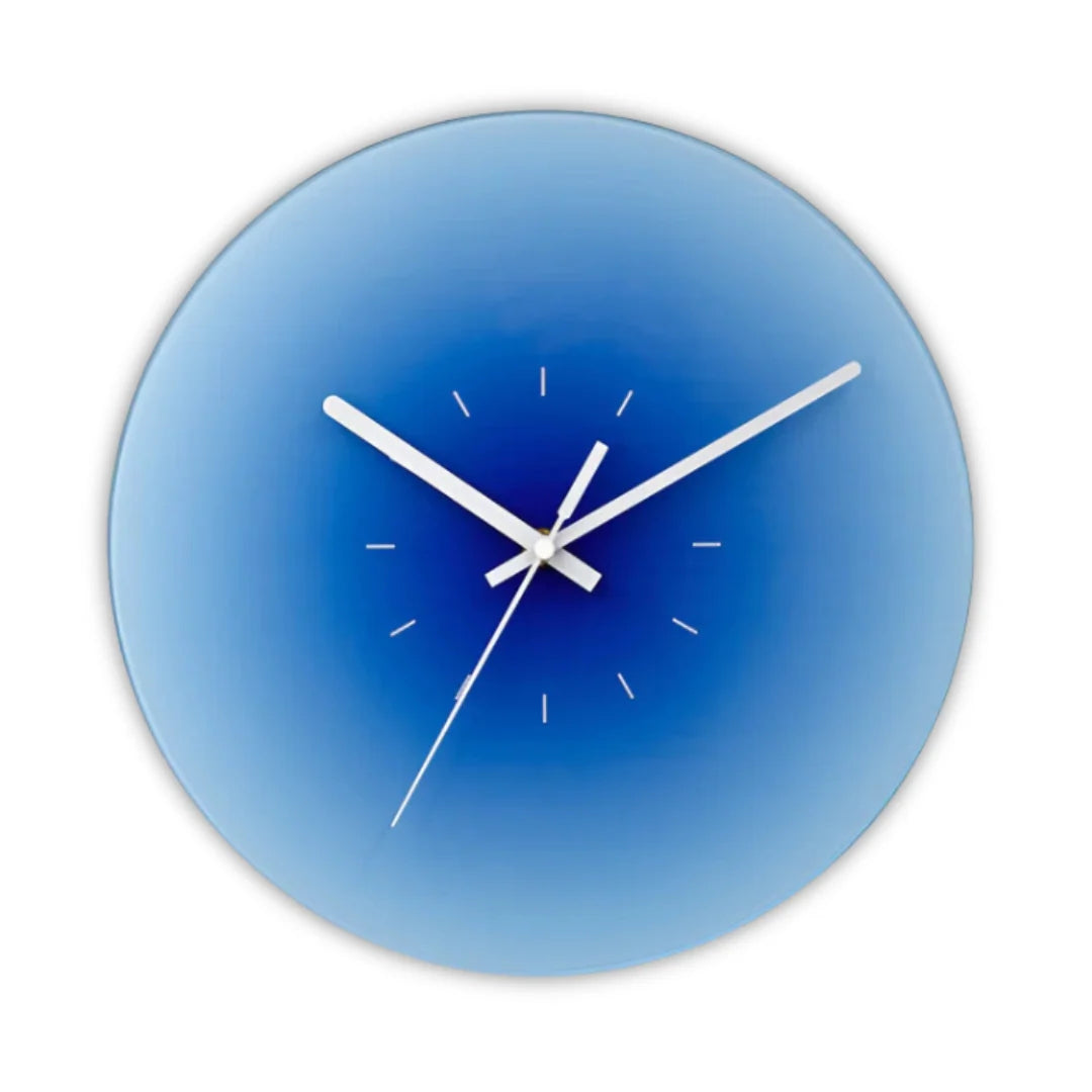 Wall Clock Gradient Glass Face Silent Sweep 30cm