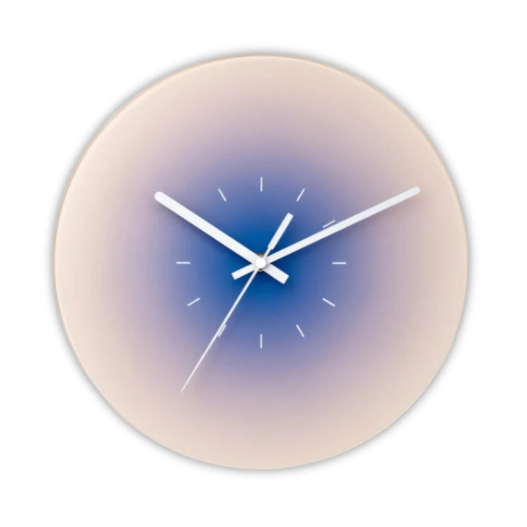 Wall Clock Gradient Glass Face Silent Sweep 30cm