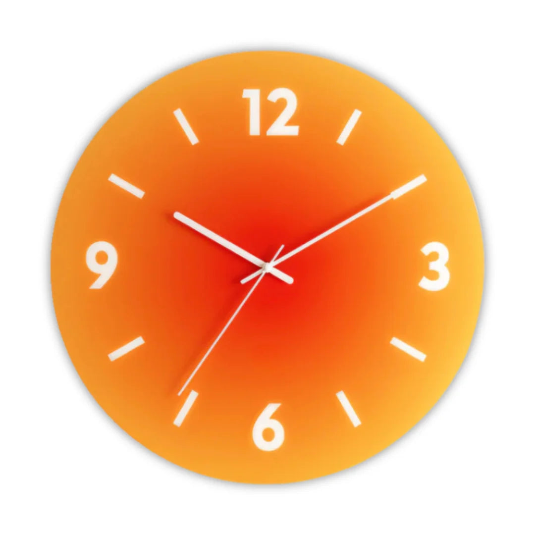 Wall Clock Gradient Glass Face Silent Sweep 30cm